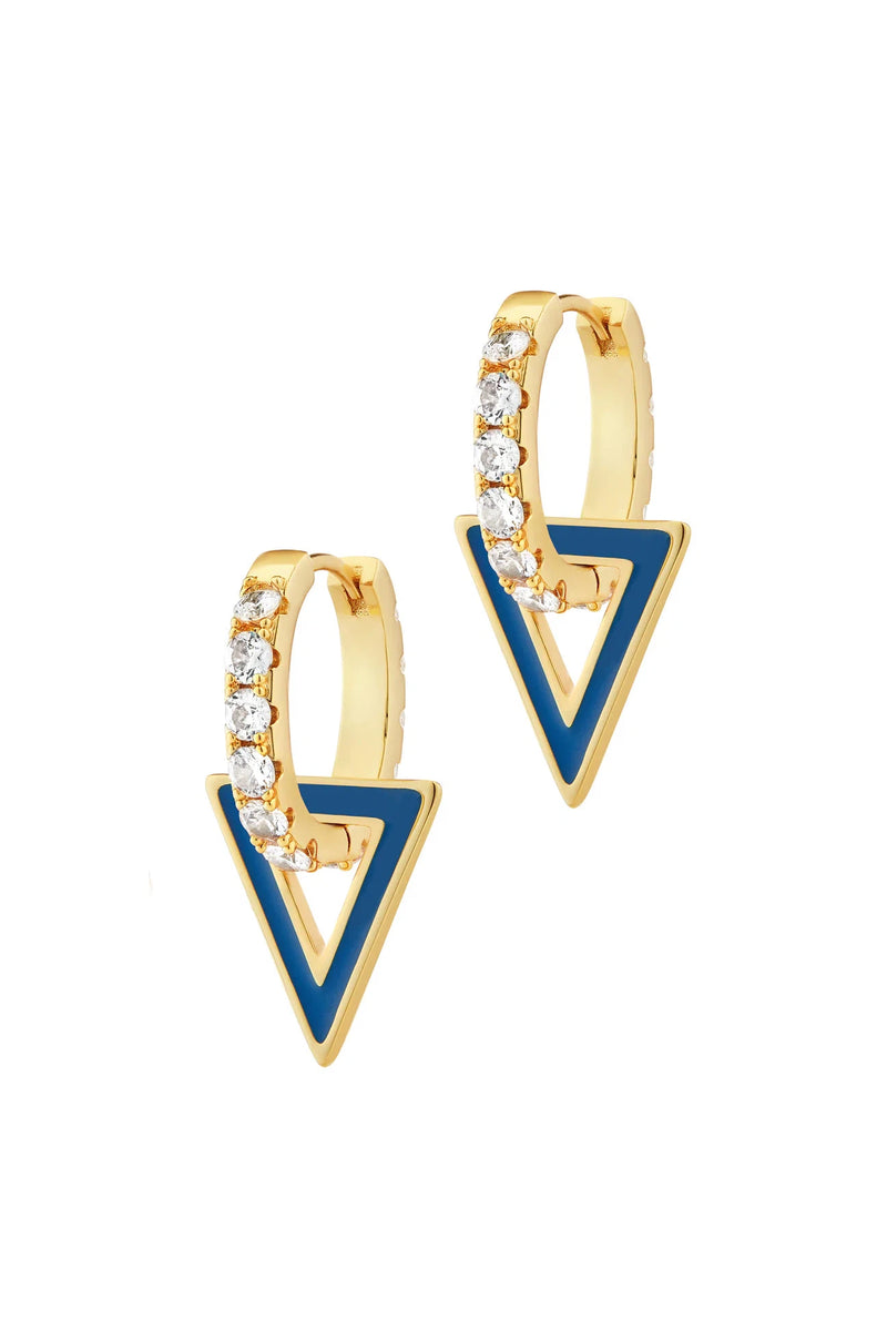 The Bermuda Earrings Blue Gold