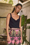 Delray Reversible Cupro Cami in Black