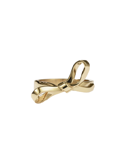 Bow Ring 23k Gold Plated