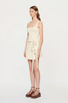 Bianca Wrap Mini Skirt Bone