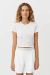 Ida Cropped Tee Soft White