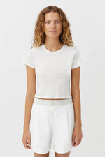 Ida Cropped Tee Soft White