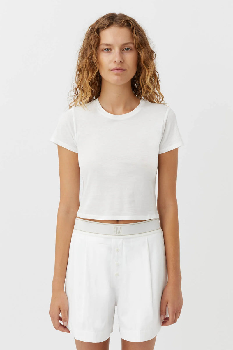 Ida Cropped Tee Soft White