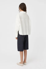 Blaise Cocoon Sleeve Shirt White