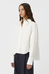 Blaise Cocoon Sleeve Shirt White