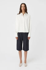 Blaise Cocoon Sleeve Shirt White