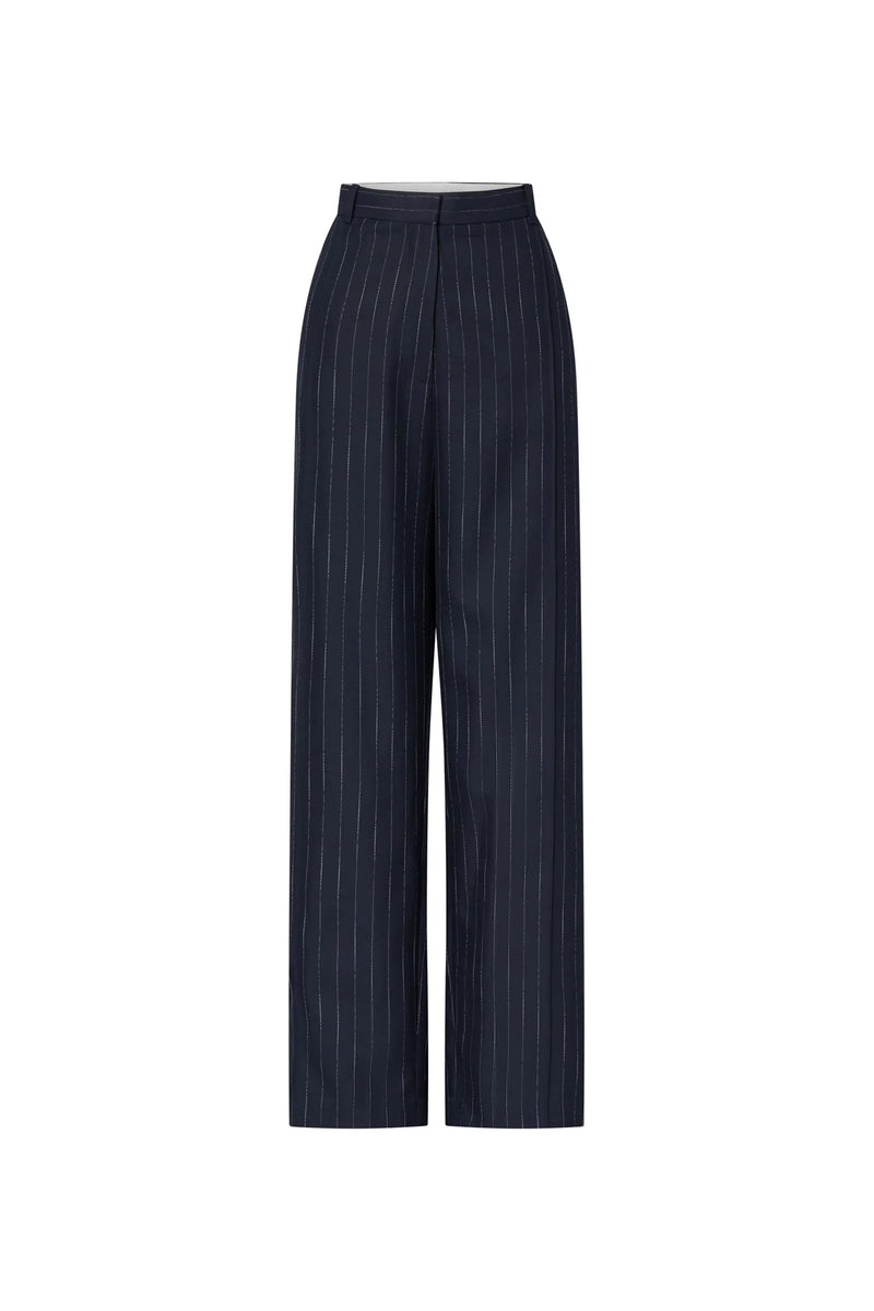 Clemence Tailored Pant Navy Pinstripe Pre-Order