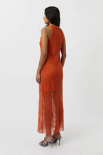 Rosalind Textured Dress Orange