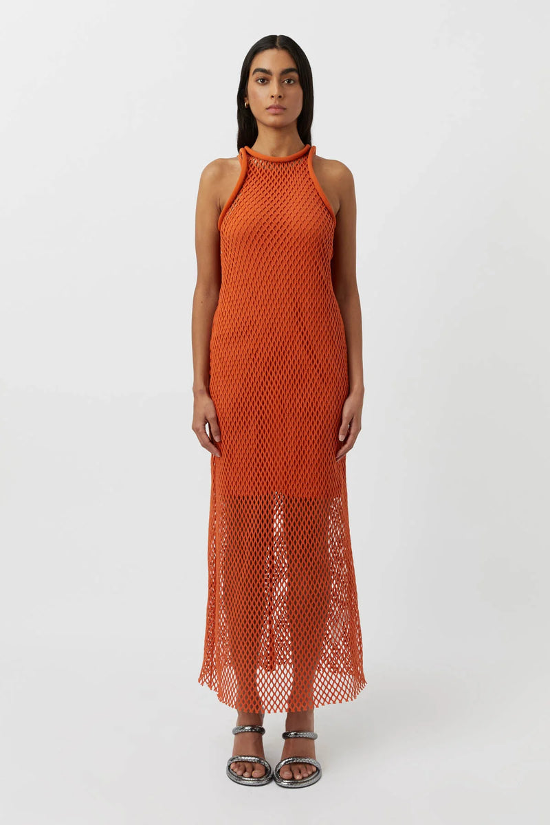 Rosalind Textured Dress Orange