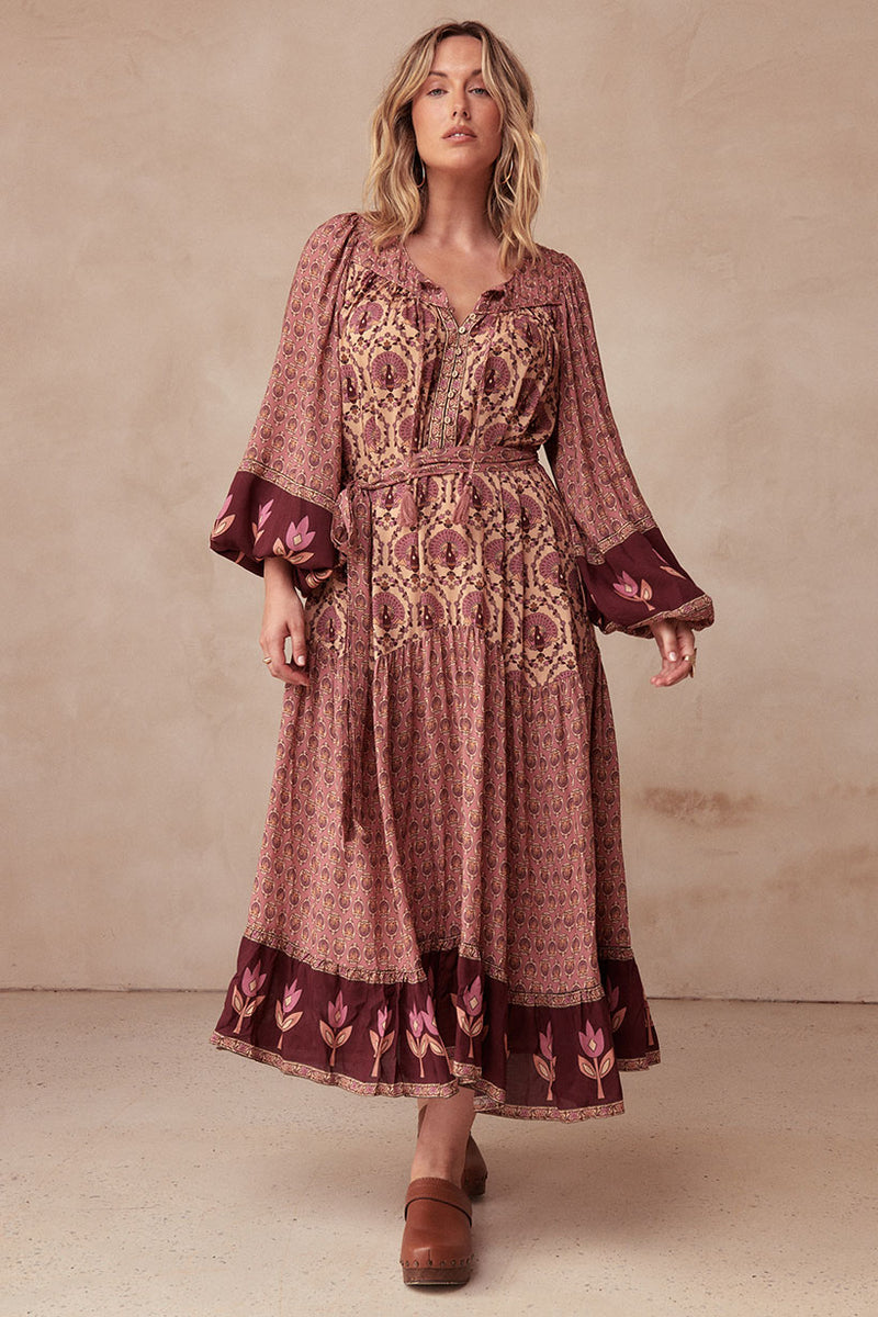 Château Boho Gown Grape