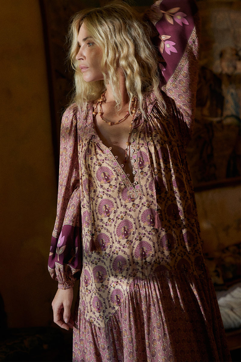 Château Boho Gown Grape