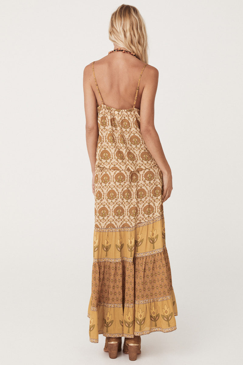 Château Maxi Skirt Champagne