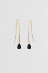 Cusp Onyx Earrings Gold