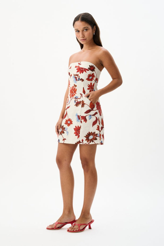 Alba Mini Dress Cactus Bloom Sand