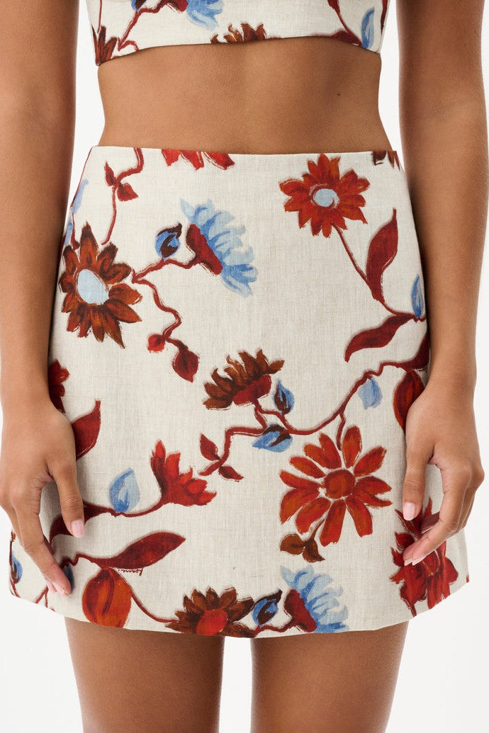 Marcy Mini Skirt Cactus Bloom Sand