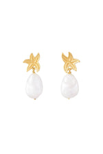 Starfish Pearl Drops Gold