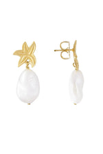 Starfish Pearl Drops Gold