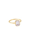 Emerald Cut Solitaire Ring Gold