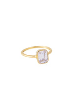 Emerald Cut Solitaire Ring Gold