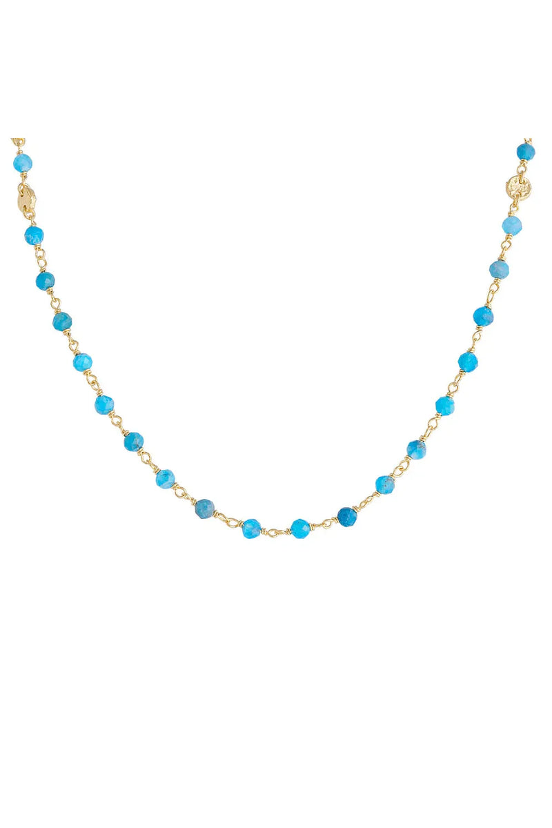 Blue Grotto Antique Necklace Gold
