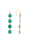 Green Agate Splice Drops Gold