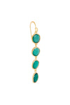 Green Agate Splice Drops Gold
