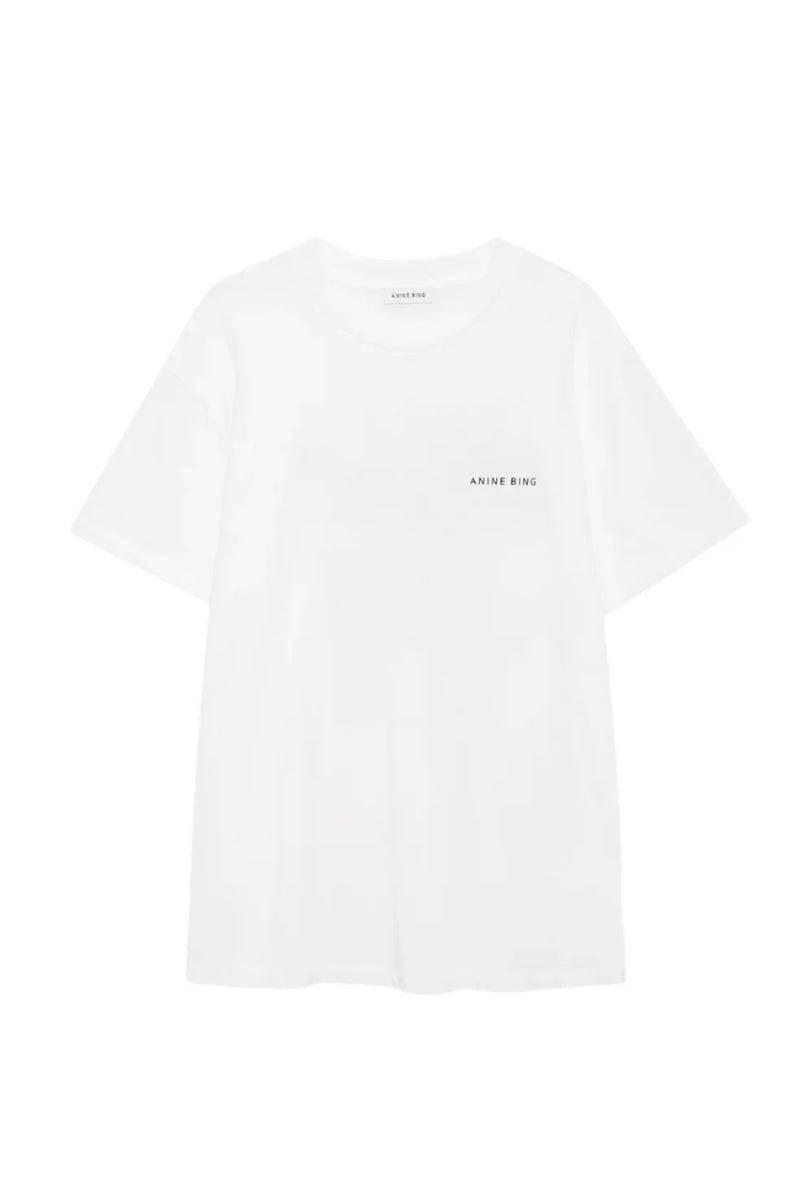 Anine Bing Walker Tee Spray Paint Ivory