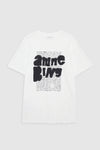 Anine Bing Walker Tee Spray Paint Ivory
