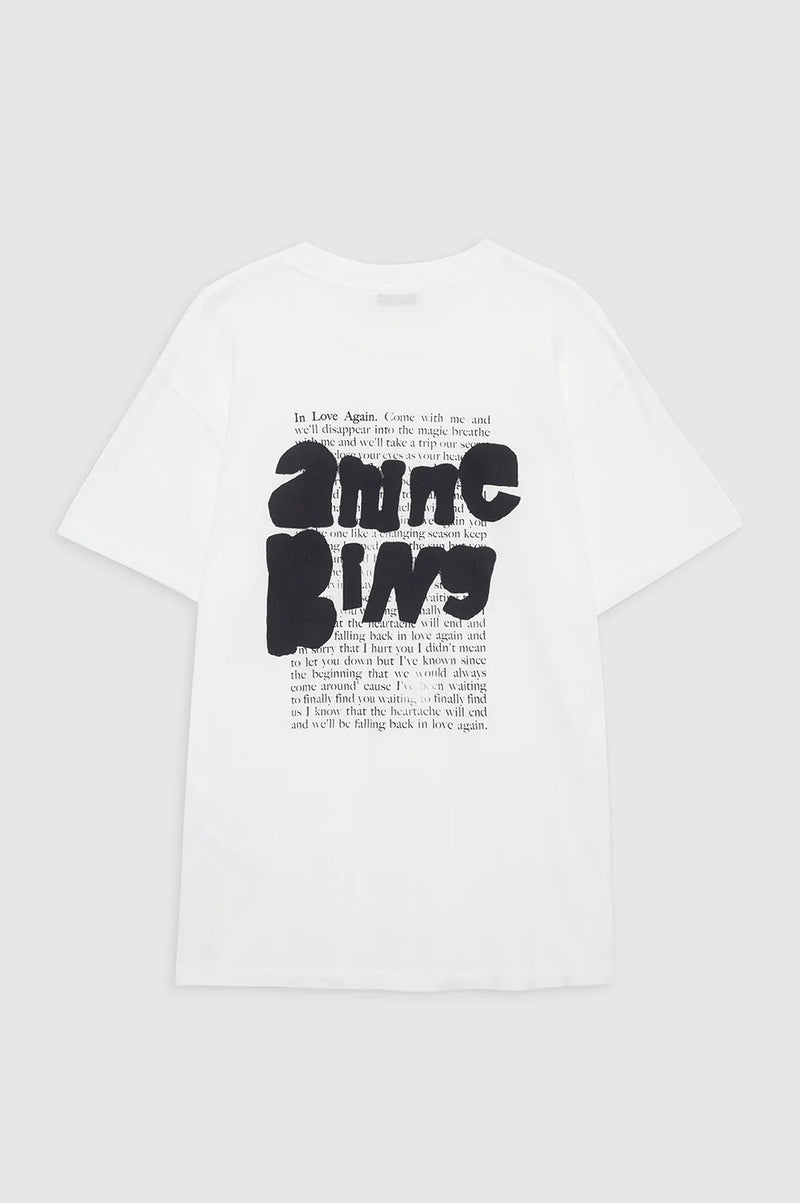 Anine Bing Walker Tee Spray Paint Ivory
