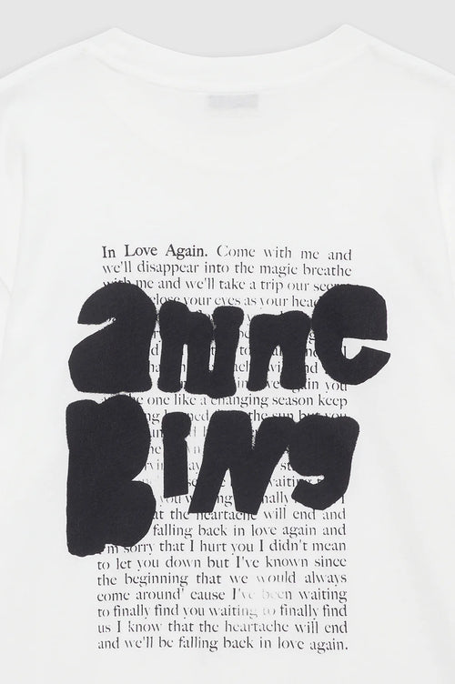 Anine Bing Walker Tee Spray Paint Ivory