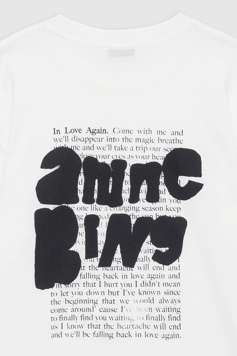 Anine Bing Walker Tee Spray Paint Ivory
