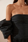 Maiori Contour Ruched Maxi Dress Black