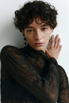 Joie De Vivre Hoop Earrings Dark Horn Gold Filled