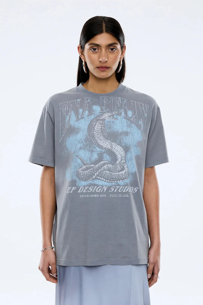 EP Python Tee Washed Grey – ROAR CLOTHING PTY LIMITED