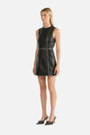 Billie Leather Dress Black/Birch