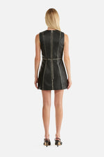 Billie Leather Dress Black/Birch