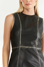 Billie Leather Dress Black/Birch