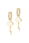 Electric Storm Earrings Gold