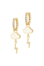 Electric Storm Earrings Gold