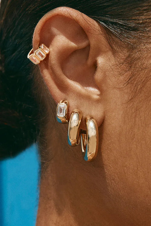Bold Gold Midi Hoops