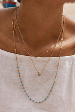 Blue Grotto Antique Necklace Gold