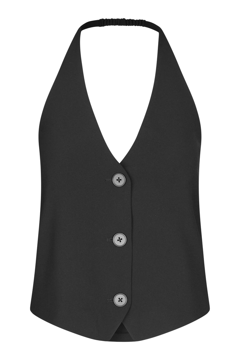 Fique Tailored Waistcoat Black