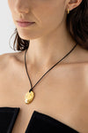 Dylan Dome Necklace Cord 14k Gold Plated