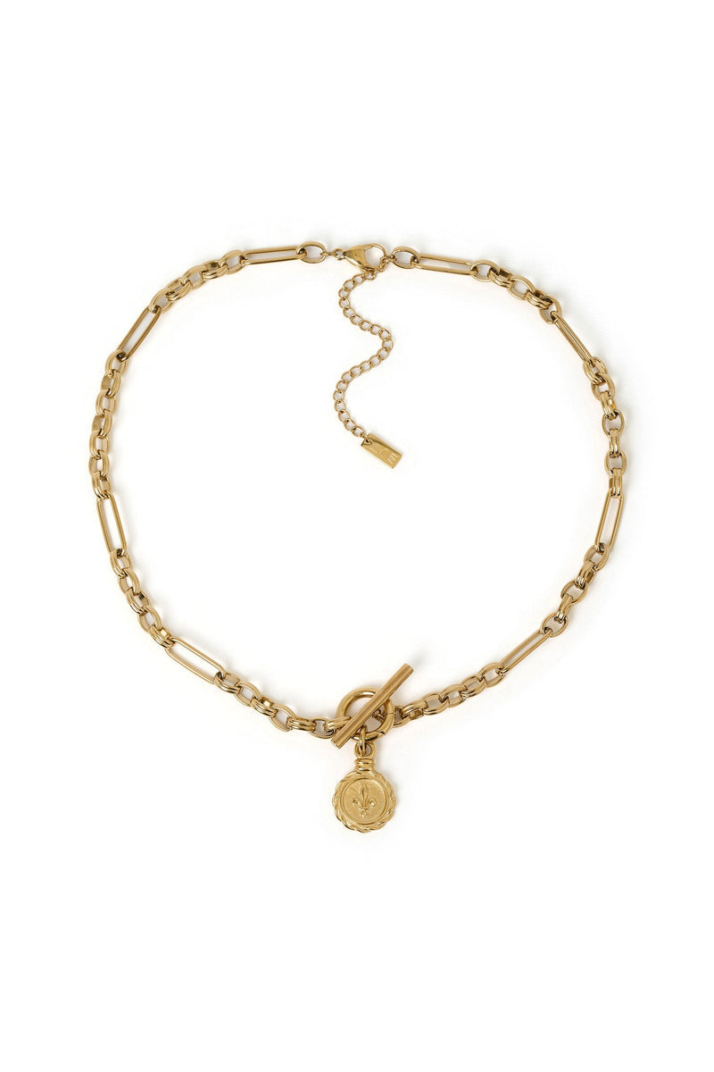 Fleur De Lis Gold Necklace