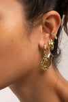 Bean Charm Earrings 18K Gold Plating