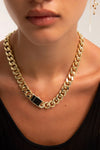 Attitude Statement Curb Chain 18K Gold Plating