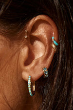 Blue Opal Crystal Maxi Hoops