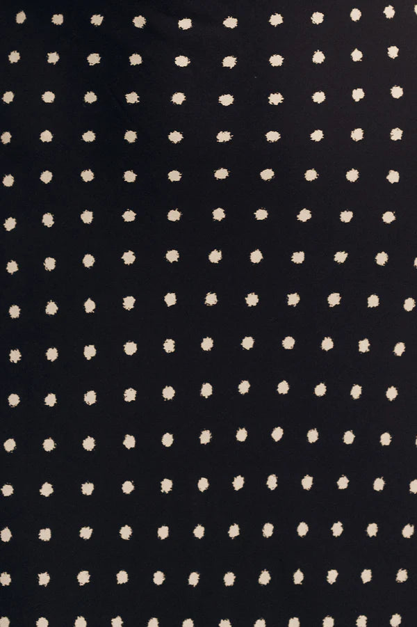 Houston Short Sleeve Neck Tie Shirt Noir Polka