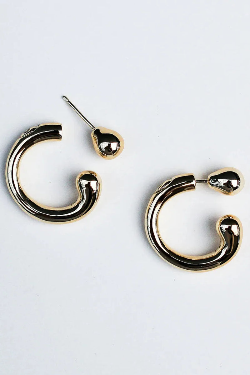 Reversed Hoops 18K Gold Plating