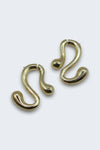 S-Bend Earrings 18K Gold Plating